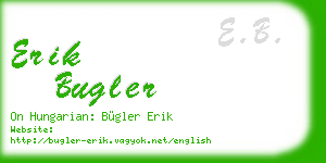 erik bugler business card